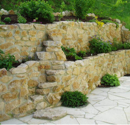 Natursteinmauer Natursteinmauer Terasse